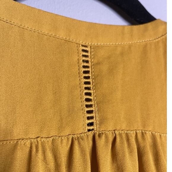 Anthropologie Maeve Size 8 Blouse Lace Up Front Floral Embroidered Sleeveless - Picture 7 of 8